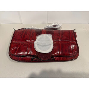 Madi Claire Burgundy Vintage Purse Wallet Button Closure Credit Card Holder